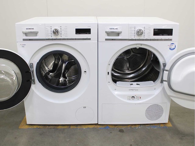Siemens iq700 isensoric aquastop wasmachine & siemens iq700 isensoric selfcleaning condenser wasdroger - afbeelding 2 van  8
