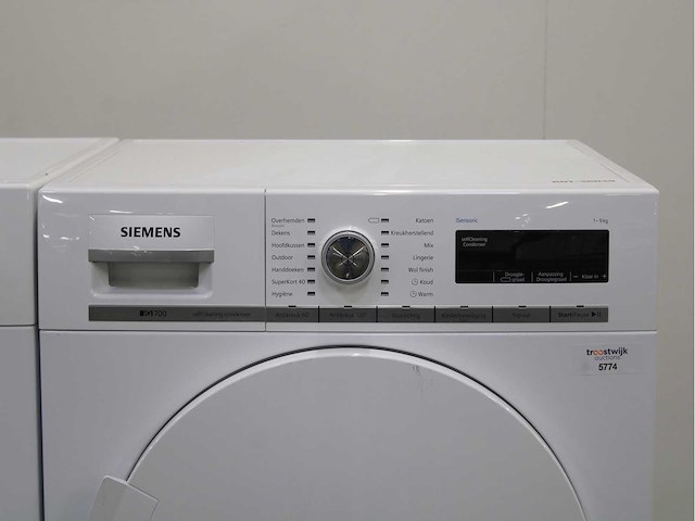Siemens iq700 isensoric aquastop wasmachine & siemens iq700 isensoric selfcleaning condenser wasdroger - afbeelding 5 van  7