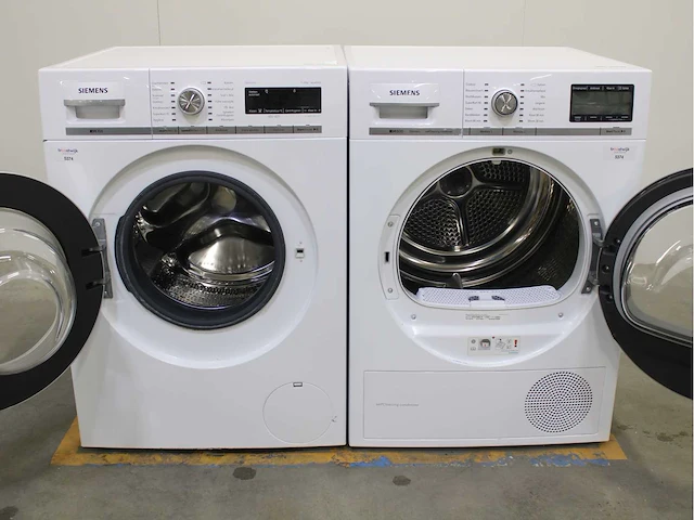 Siemens iq700 isensoric aquastop wasmachine & siemens iq800 isensoric selfcleaning condenser wasdroger - afbeelding 2 van  8