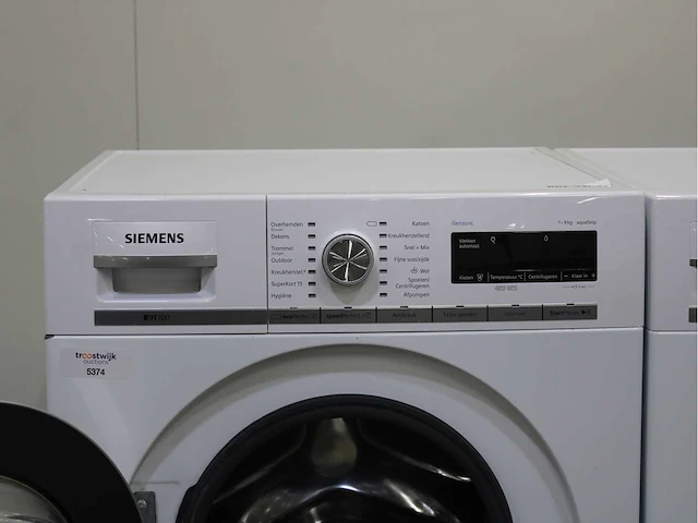 Siemens iq700 isensoric aquastop wasmachine & siemens iq800 isensoric selfcleaning condenser wasdroger - afbeelding 3 van  8