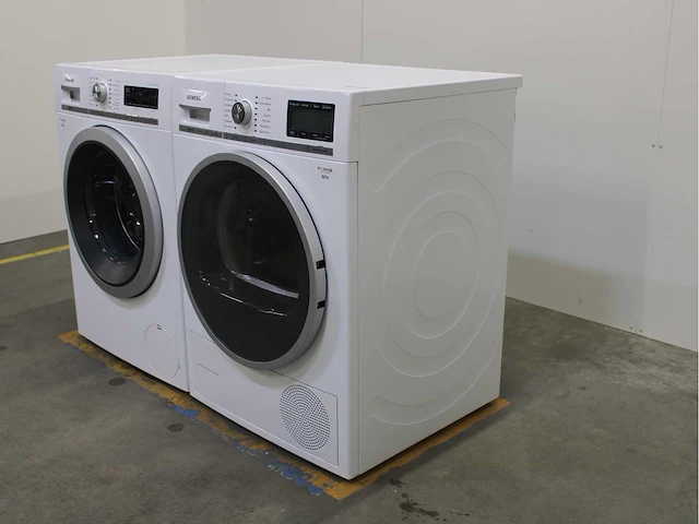 Siemens iq700 isensoric aquastop wasmachine & siemens iq800 isensoric selfcleaning condenser wasdroger - afbeelding 7 van  8