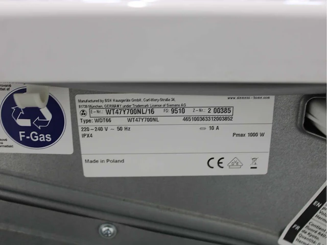 Siemens iq700 isensoric aquastop wasmachine & siemens iq800 isensoric selfcleaning condenser wasdroger - afbeelding 8 van  8