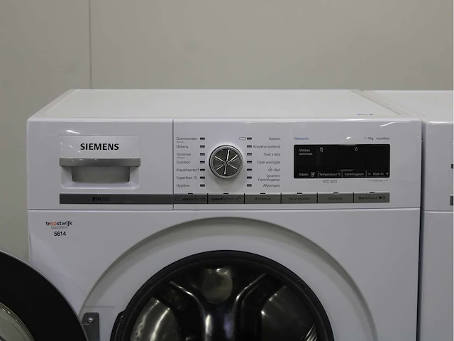 Siemens iq700 isensoric aquastop wasmachine & siemens iq800 isensoric selfcleaning condenser wasdroger - afbeelding 3 van  8