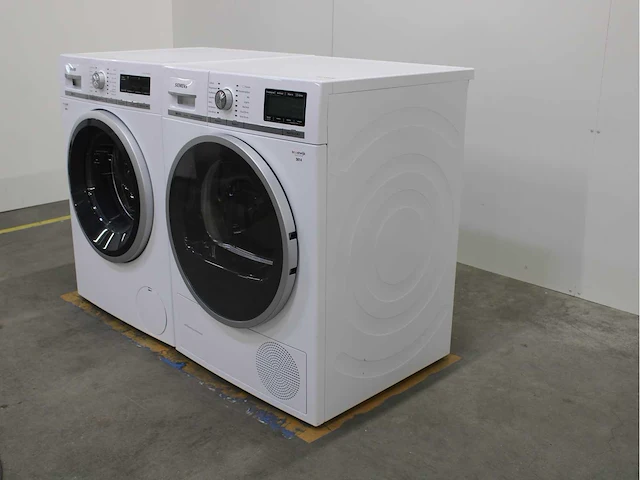 Siemens iq700 isensoric aquastop wasmachine & siemens iq800 isensoric selfcleaning condenser wasdroger - afbeelding 7 van  8