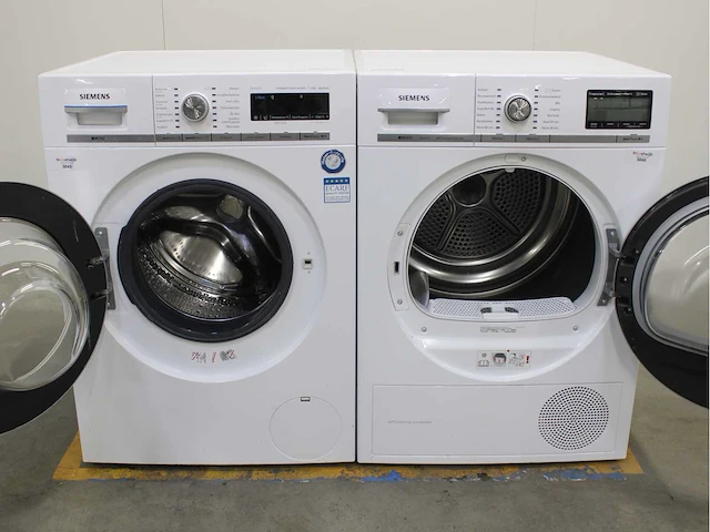 Siemens iq700 isensoric aquastop wasmachine & siemens iq800 isensoric selfcleaning condenser wasdroger - afbeelding 2 van  8