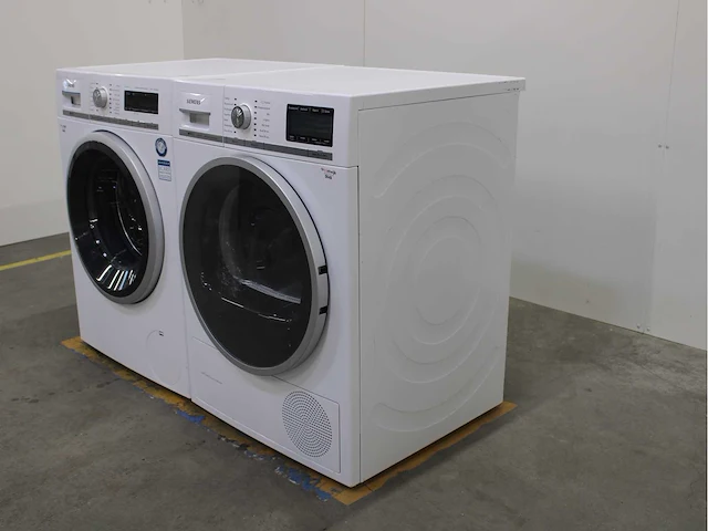 Siemens iq700 isensoric aquastop wasmachine & siemens iq800 isensoric selfcleaning condenser wasdroger - afbeelding 7 van  8