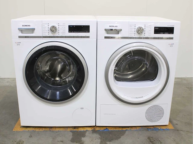 Siemens iq700 isensoric aquastop wasmachines & siemens iq700 isensoric selfcleaning condenser extraklasse wasdrogers - afbeelding 1 van  8