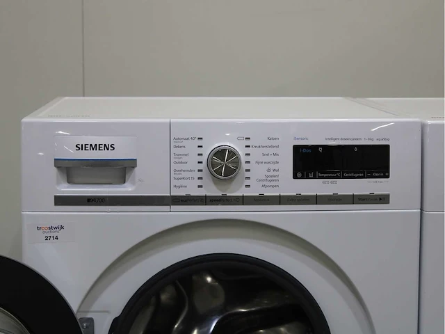 Siemens iq700 isensoric aquastop wasmachines & siemens iq700 isensoric selfcleaning condenser extraklasse wasdrogers - afbeelding 3 van  8