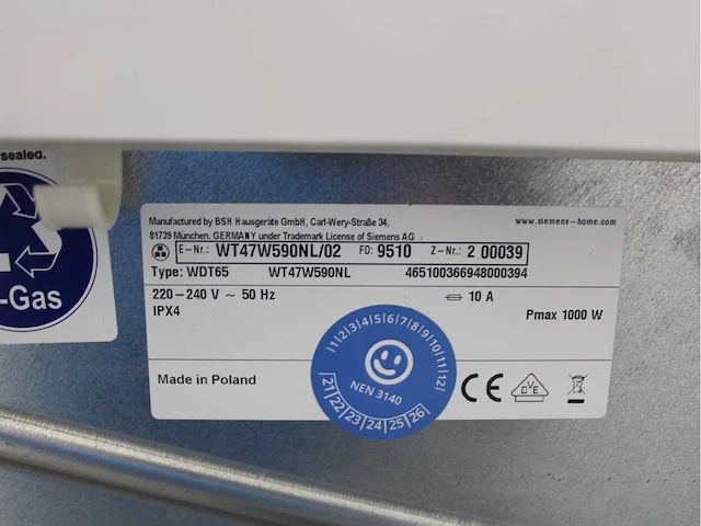 Siemens iq700 isensoric aquastop wasmachines & siemens iq700 isensoric selfcleaning condenser extraklasse wasdrogers - afbeelding 8 van  8