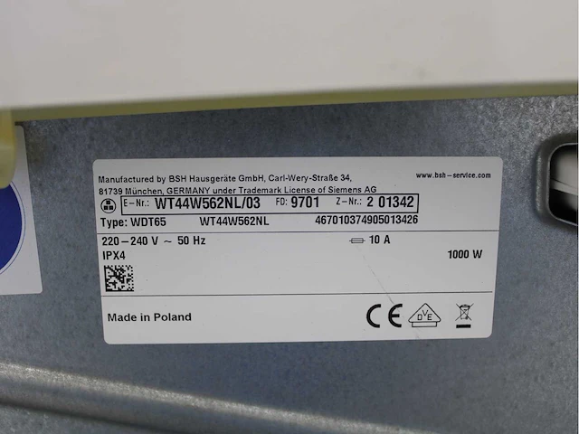 Siemens iq700 isensoric aquastop wasmachines & siemens iq700 isensoric selfcleaning condenser wasdrogers - afbeelding 8 van  8