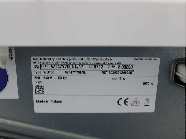 Siemens iq700 isensoric aquastop wasmachines & siemens iq800 isensoric selfcleaning condenser wasdrogers - afbeelding 8 van  8