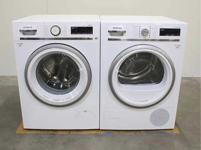 Siemens iq700 isensoric aquastop wifi wasmachine & siemens iq700 isensoric selfcleaning condenser extraklasse wasdroger - afbeelding 1 van  8