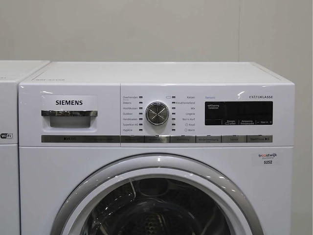 Siemens iq700 isensoric aquastop wifi wasmachine & siemens iq700 isensoric selfcleaning condenser extraklasse wasdroger - afbeelding 6 van  8