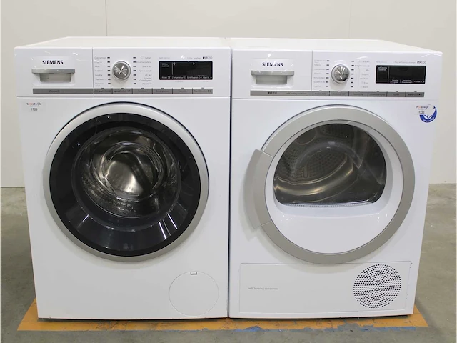 Siemens iq700 isensoric bestcollection aquastop wasmachine & siemens iq700 isensoric selfcleaning condenser bestcollection droger - afbeelding 1 van  8