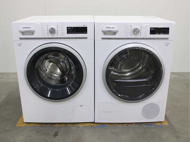 Siemens iq700 isensoric bestcollection aquastop wasmachine & siemens iq700 isensoric selfcleaning condenser wasdroger - afbeelding 1 van  8