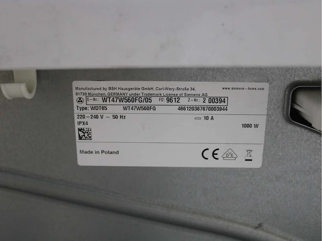 Siemens iq700 isensoric bestcollection aquastop wasmachine & siemens iq700 selfcleaning condenser droger - afbeelding 8 van  8