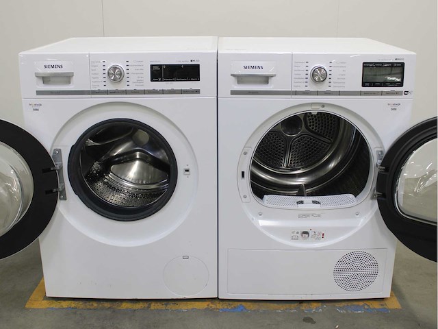 Siemens iq700 isensoric bestcollection aquastop wasmachine & siemens iq800 isensoric selfcleaning condenser wifi wasdroger - afbeelding 2 van  7