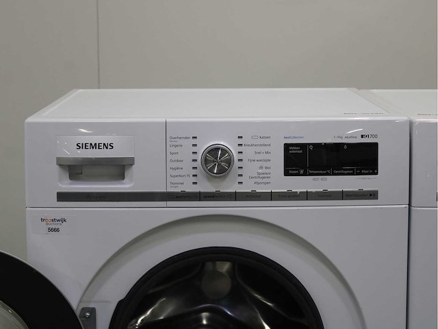 Siemens iq700 isensoric bestcollection aquastop wasmachine & siemens iq800 isensoric selfcleaning condenser wifi wasdroger - afbeelding 3 van  7