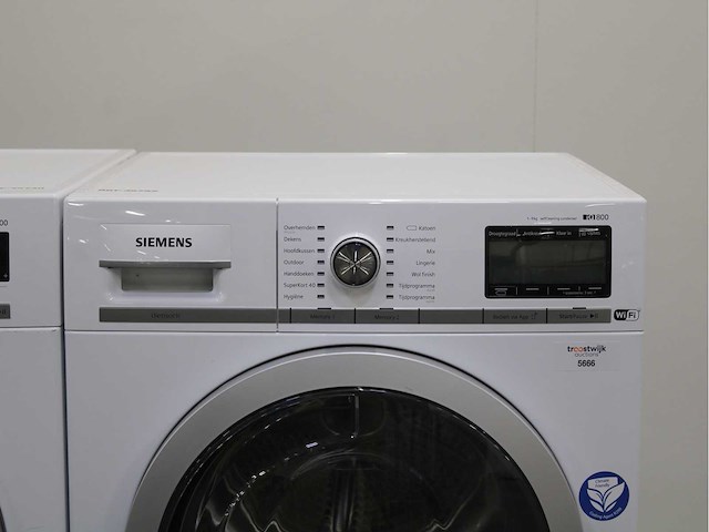 Siemens iq700 isensoric bestcollection aquastop wasmachine & siemens iq800 isensoric selfcleaning condenser wifi wasdroger - afbeelding 5 van  7