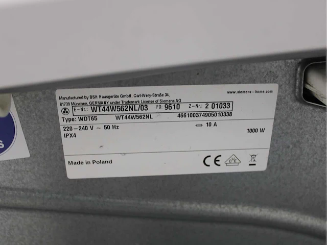Siemens iq700 isensoric bestcollection aquastop wifi wasmachine & siemens iq700 isensoric selfcleaning condenser wasdroger - afbeelding 8 van  8