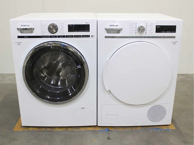 Siemens iq700 isensoric bestcollection aquastop wifi wasmachine & siemens iq700 isensoric selfcleaning condenser wasdroger - afbeelding 1 van  8