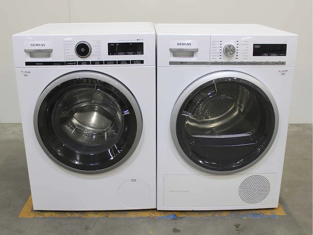 Siemens iq700 isensoric intelligentdosing system aquastop wasmachine & siemens iq700 isensoric selfcleaning condenser wasdroger - afbeelding 1 van  7