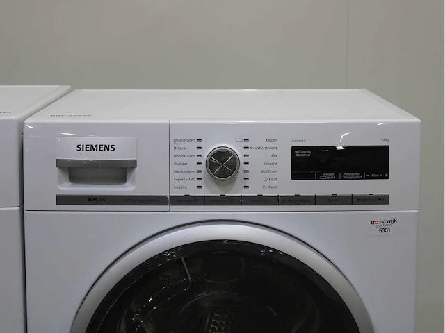 Siemens iq700 isensoric intelligentdosing system aquastop wasmachine & siemens iq700 isensoric selfcleaning condenser wasdroger - afbeelding 5 van  7