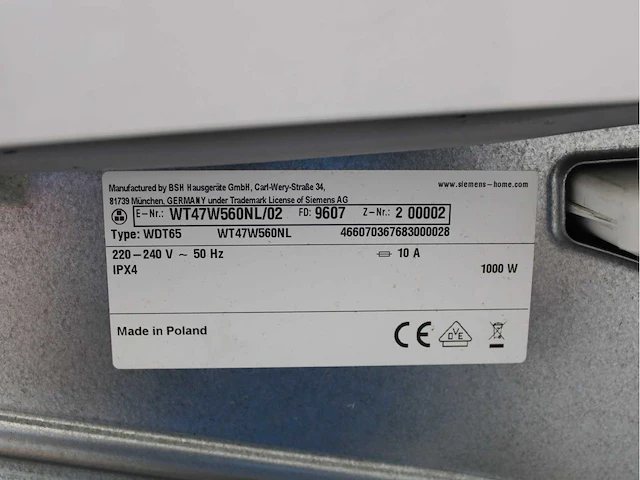 Siemens iq700 isensoric intelligentdosing system aquastop wasmachine & siemens iq700 isensoric selfcleaning condenser wasdroger - afbeelding 7 van  7