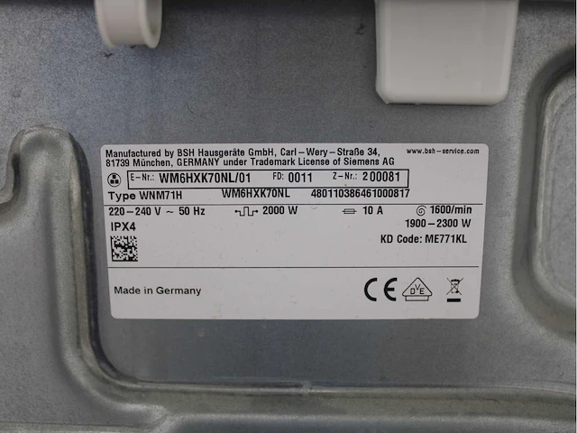 Siemens iq700 isensoric intelligentdosing system wifi wasmachine & siemens iq700 isensoric bestcollection wifi wasdroger - afbeelding 5 van  8