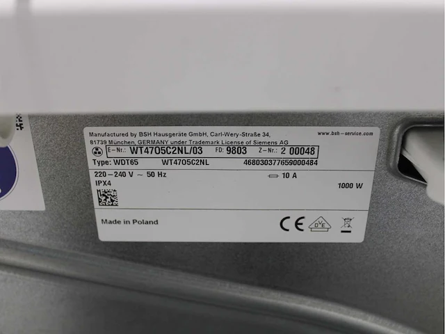 Siemens iq700 isensoric outdoorcollection extraklasse wasmachine & siemens iq700 isensoric outdoorcollection extraklasse wasdroger - afbeelding 8 van  8