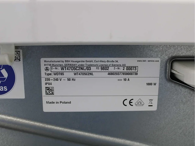Siemens iq700 isensoric outdoorcollection extraklasse wasmachines & siemens iq700 isensoric outdoorcollection extraklasse wasdrogers - afbeelding 8 van  8