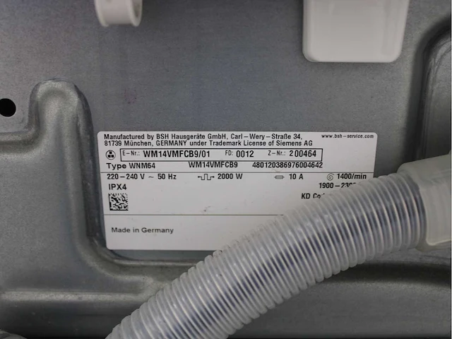 Siemens iq700 isensoric wasmachine & siemens iq700 isensoric intelligentcleaning system wasdroger - afbeelding 5 van  8