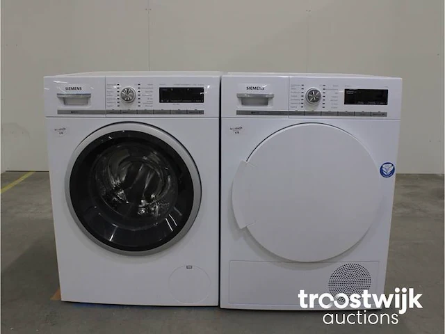 Siemens iq700 isensoric wasmachine & siemens iq700 selfcleaning condenser droger - afbeelding 1 van  8