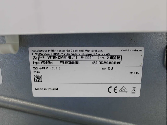 Siemens iq700 isensoric wifi wasmachine & siemens iq700 isensoric wifi wasdroger - afbeelding 8 van  8