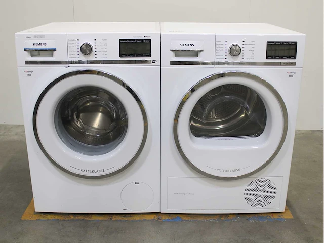 Siemens iq800 i-dos isensoric extraklasse wifi wasmachine & siemens iq800 isensoric selfcleaning condenser wasdroger - afbeelding 1 van  8