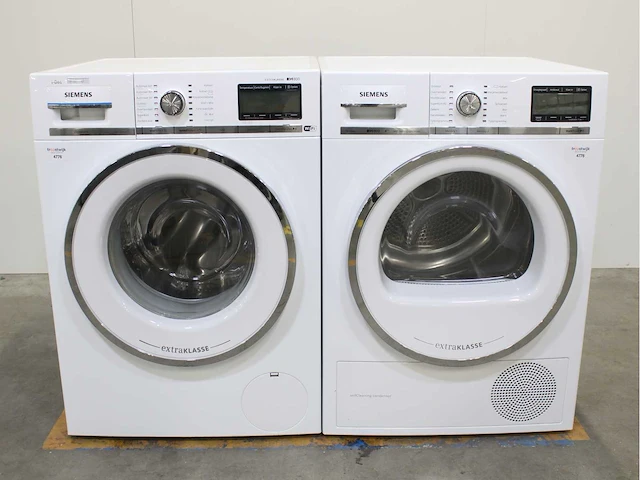 Siemens iq800 i-dos isensoric extraklasse wifi wasmachine & siemens iq800 selfcleaning condenser wasdroger - afbeelding 1 van  8