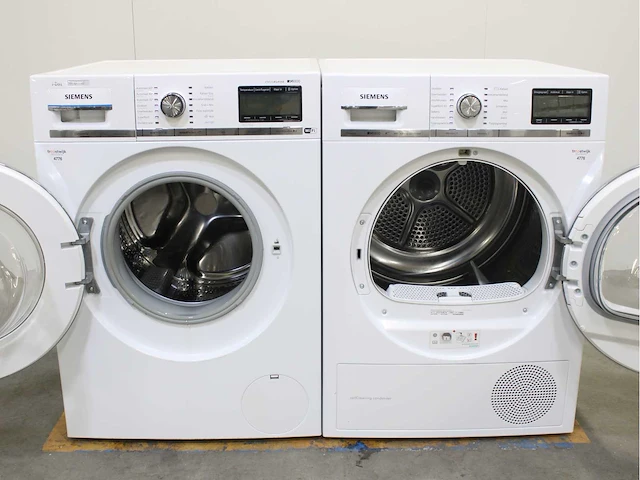 Siemens iq800 i-dos isensoric extraklasse wifi wasmachine & siemens iq800 selfcleaning condenser wasdroger - afbeelding 2 van  8