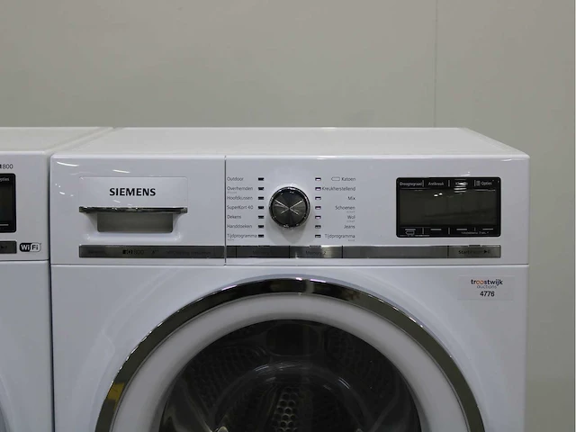 Siemens iq800 i-dos isensoric extraklasse wifi wasmachine & siemens iq800 selfcleaning condenser wasdroger - afbeelding 6 van  8