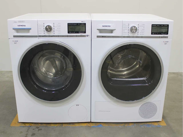 Siemens iq800 i-dos isensoric wifi wasmachine & siemens iq800 isensoric selfcleaning condenser wasdroger - afbeelding 1 van  8
