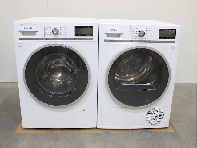 Siemens iq800 i-dos wasmachine & siemens iq800 isensoric selfcleaning condenser droger - afbeelding 1 van  8