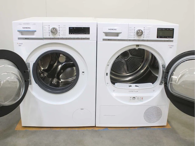 Siemens iq800 isensoric i-dos aquastop wasmachine & siemens iq800 isensoric selfcleaning condenser droger - afbeelding 2 van  8