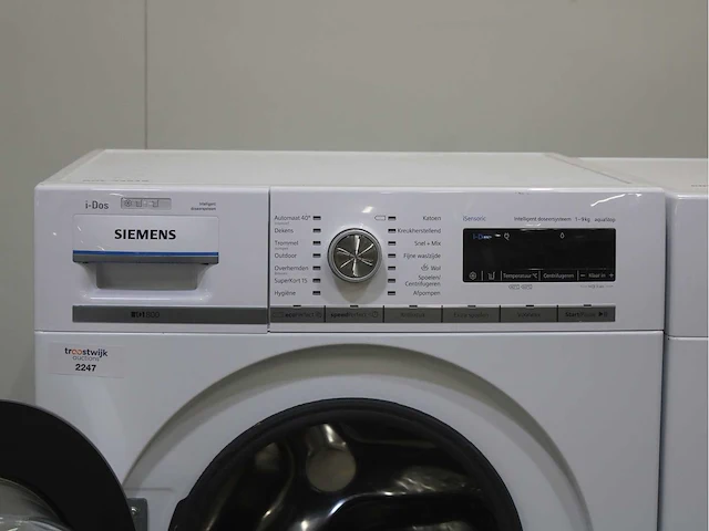 Siemens iq800 isensoric i-dos aquastop wasmachine & siemens iq800 isensoric selfcleaning condenser droger - afbeelding 3 van  8