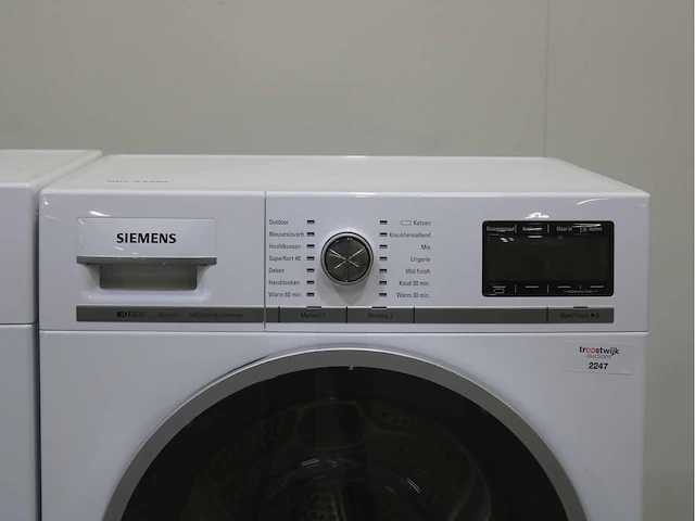 Siemens iq800 isensoric i-dos aquastop wasmachine & siemens iq800 isensoric selfcleaning condenser droger - afbeelding 6 van  8