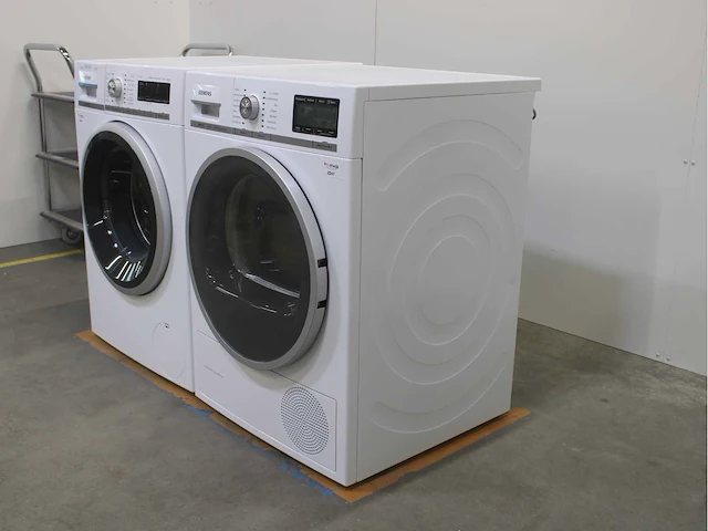 Siemens iq800 isensoric i-dos aquastop wasmachine & siemens iq800 isensoric selfcleaning condenser droger - afbeelding 7 van  8