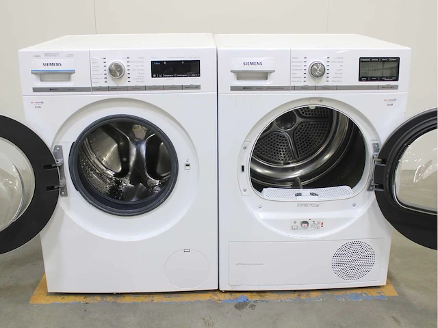 Siemens iq800 isensoric i-dos aquastop wasmachine & siemens iq800 isensoric selfcleaning condenser wasdroger - afbeelding 2 van  8