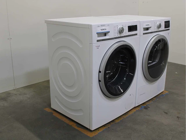 Siemens iq800 isensoric i-dos aquastop wasmachine & siemens iq800 isensoric selfcleaning condenser wasdroger - afbeelding 4 van  8