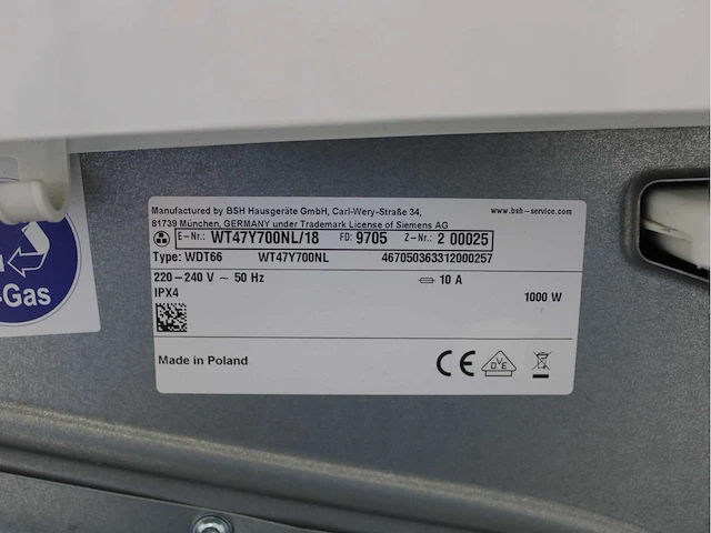 Siemens iq800 isensoric i-dos aquastop wasmachine & siemens iq800 isensoric selfcleaning condenser wasdroger - afbeelding 8 van  8