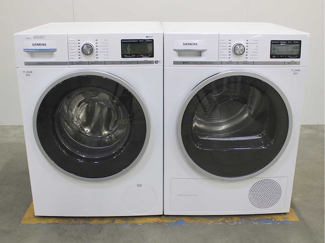 Siemens iq800 isensoric i-dos wifi wasmachine & siemens iq800 isensoric selfcleaning condenser wasdroger - afbeelding 1 van  8