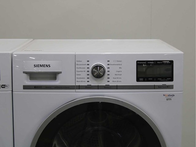 Siemens iq800 isensoric i-dos wifi wasmachine & siemens iq800 isensoric selfcleaning condenser wasdroger - afbeelding 6 van  8