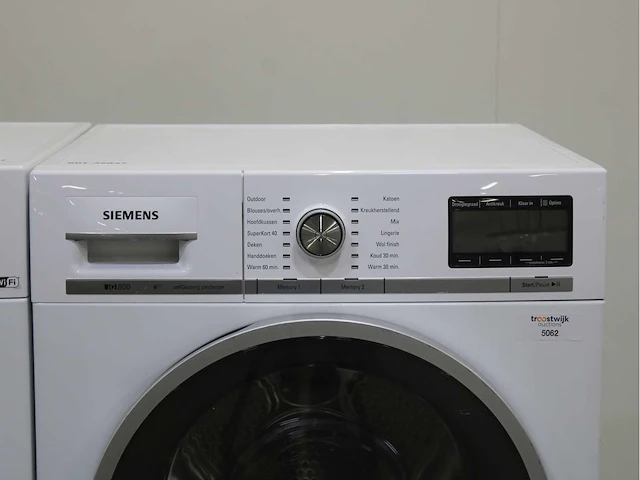 Siemens iq800 isensoric i-dos wifi wasmachine & siemens iq800 selfcleaning condenser wasdroger - afbeelding 6 van  8